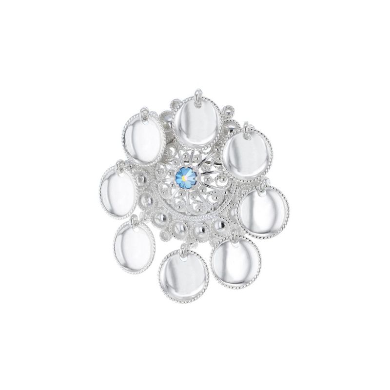 Risku Silver Löv Sten D: 3,7 cm. H: 4 cm Inkludert Löv. B: 4,1 cm