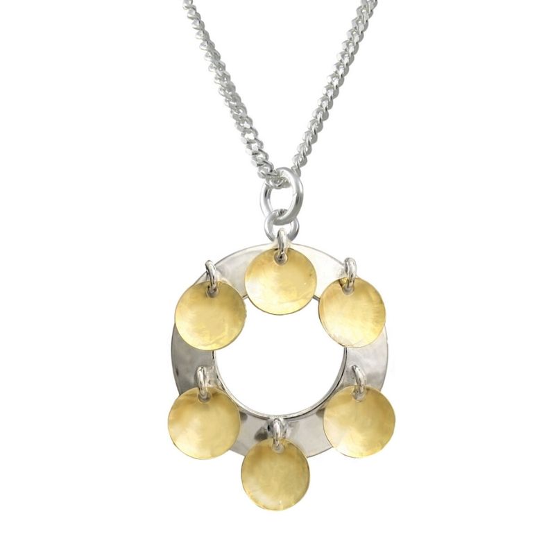 Halsband Risku Silver 21 mm 6 Löv